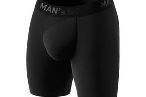 Мужские анатомические боксеры из хлопка Anatomic Long 2.0 Black Series черный MAN's SET XL