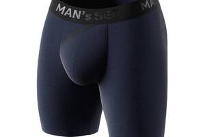 Мужские анатомические боксеры из хлопка Anatomic Long 2.0 Black Series тёмно-синий MAN's SET S