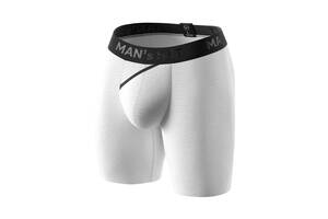 Мужские анатомические боксеры из хлопка Anatomic Long 2.0 Black Series белый MAN's SET S