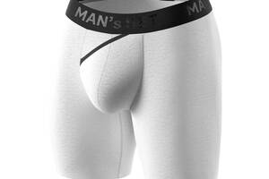 Мужские анатомические боксеры из хлопка Anatomic Long 2.0 Black Series белый MAN's SET M
