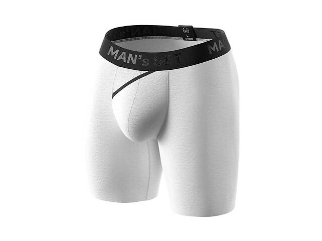 Мужские анатомические боксеры из хлопка Anatomic Long 2.0 Black Series белый MAN's SET XL