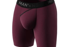 Мужские анатомические боксеры из хлопка Anatomic Long 2.0 Black Series марсала MAN's SET 2XL