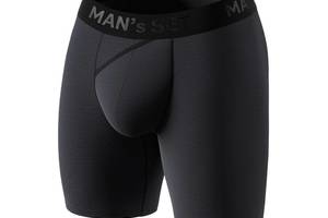 Мужские анатомические боксеры из хлопка Anatomic Long 2.0 Black Series графитовый MAN's SET 2XL