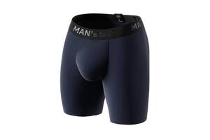 Мужские анатомические боксеры из хлопка Anatomic Long 2.0 Black Series тёмно-синий MAN's SET L