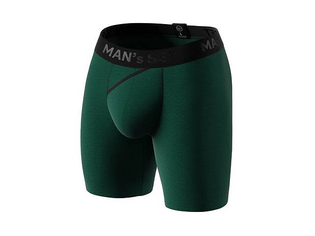 Мужские анатомические боксеры из хлопка Anatomic Long 2.0 Black Series тёмно-зелёный MAN's SET XL