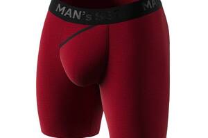 Мужские анатомические боксеры из хлопка Anatomic Long 2.0 Black Series бордовый MAN's SET 2XL