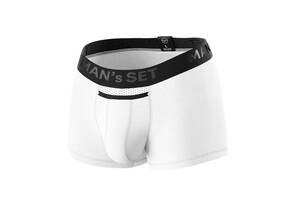 Мужские анатомические боксеры из хлопка с сеткой Anatomic Classic Light Black Series белый MAN's SET XL