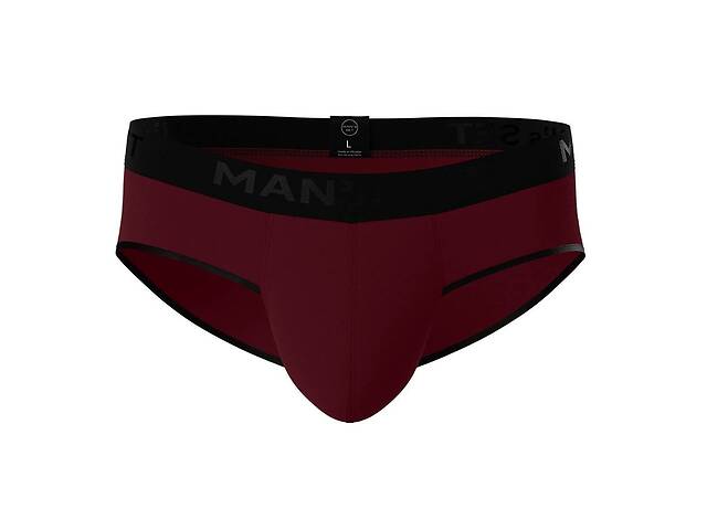 Мужские анатомические слипы из хлопка Anatomic Slips Black Series бордовый MAN's SET S