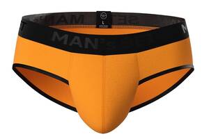 Мужские анатомические слипы из хлопка Anatomic Slips Black Series оранжевый MAN's SET 3XL
