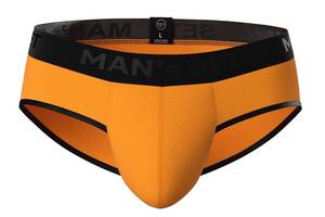 Мужские анатомические слипы из хлопка Anatomic Slips Black Series оранжевый MAN's SET XL