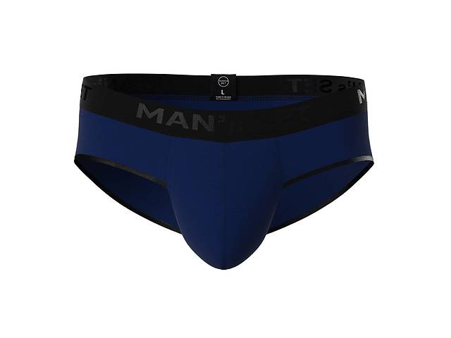 Мужские анатомические слипы из хлопка Anatomic Slips Black Series тёмно-синий MAN's SET M