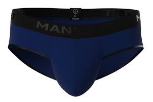 Мужские анатомические слипы из хлопка Anatomic Slips Black Series тёмно-синий MAN's SET S