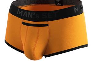 Мужские анатомические спортивные боксеры из хлопка Sport Black Series оранжевый MAN's SET 2XL