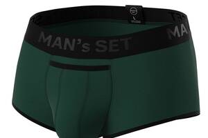 Мужские анатомические спортивные боксеры из хлопка Sport Black Series тёмно-зелёный MAN's SET 3XL