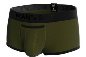 Мужские анатомические спортивные боксеры из хлопка Sport Black Series хаки MAN's SET 2XL