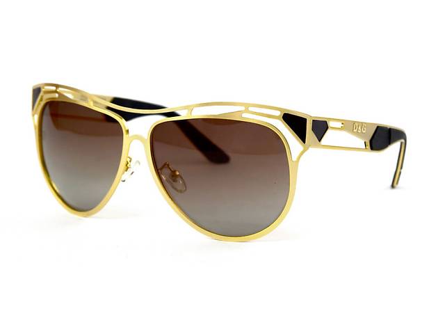Мужские брендовые очки Dolce Gabbana 2109-gold Золотой (o4ki-11852)