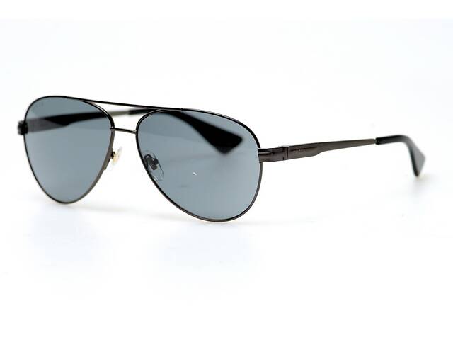 Мужские брендовые очки Gucci 0298-003 Чёрные (o4ki-11252)