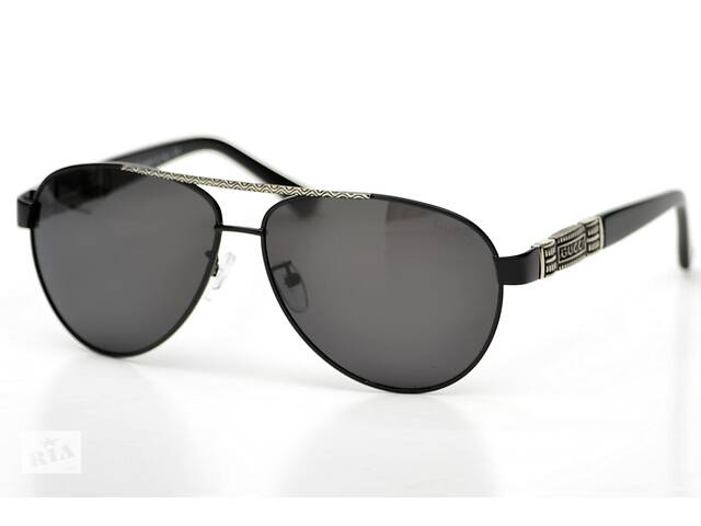 Мужские брендовые очки Gucci 10001b Чёрный (o4ki-9535)
