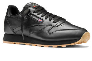 Мужские кожаные кроссовки Reebok Classic Leather Черный 48,5 (1765900001)
