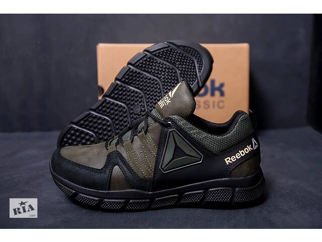 Мужские кожаные кроссовки Reebok Classic Tracking Green