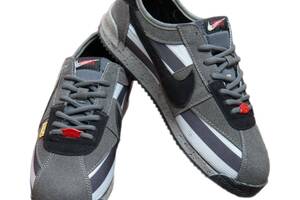 Чоловічі кросівки репліка Nike Cortex x Union Сірий, Чорний 41 (1-0002B)
