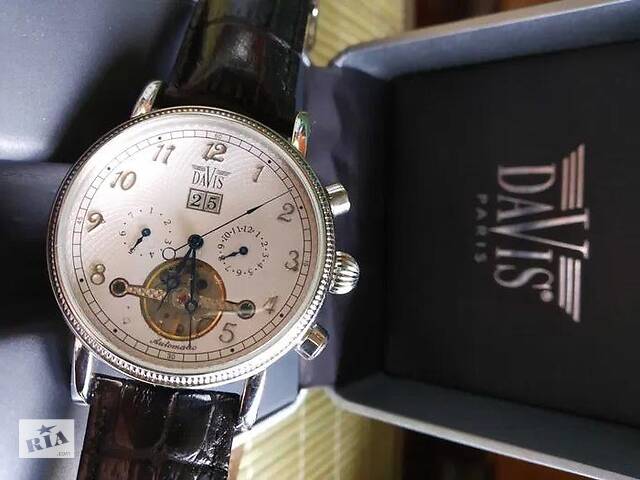 Мужские механические часы Davis ОРИГИНАЛ ® Франция Высокое качество!