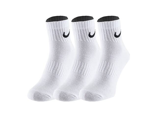 Мужские Носки Nike U NK ED LTWT ANKLE 3P 132 Белый 42-46 (7dSX7677-100 42-46)