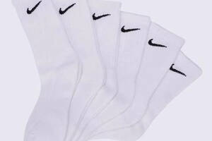 Мужские Носки Nike U NK EVERYDAY CUSH CREW 6PR-BD Белый 46-50 (SX7666-100 46-50)