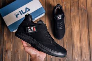 Чоловічі зимові шкіряні кросівки FILA Black