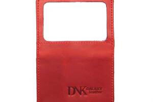 Мини обложка для документов ID паспорта DNK Leather DNK mini okno H col.H Красный