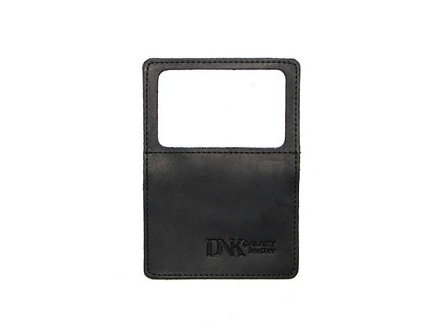 Мини обложка для документов ID паспорта DNK Leather DNK mini okno H col.J Черный