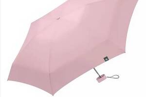 Мини-зонт Lesko 191T Pink карманный с чехлом капсулой