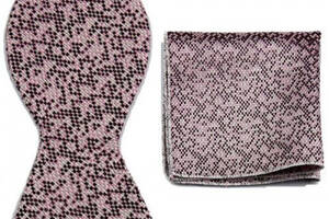 Набор бабочка и платок Gofin в точечки GBZN-330 розовый