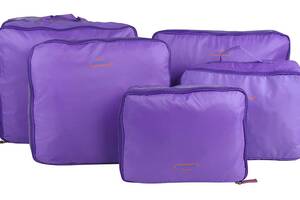 Набор дорожных органайзеров для вещей Bags in bag 5 предметов Фиолетовый (mka00081)