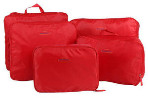 Набор дорожных органайзеров для вещей Bags in bag 5 предметов Красный (nad00081)
