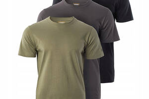 Набор футболок мужских Magnum Basic L Зеленый, Серый, Черный 3 шт SS.120.11-TSH-L