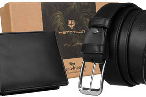 Набор кошелек+ремень PETERSON B35-115-W01 черный