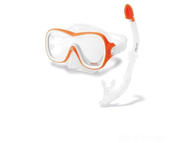 Набор маска и трубка для плавания оранжевый Intex (55647)