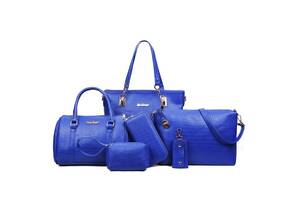 Набор женских сумок MeiGe 6 предметов Синий (01184)
