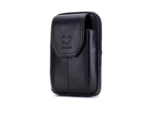 Напоясная сумка Bull T1399А для смартфона из натуральной кожи черный