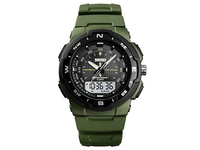 Наручные мужские часы Skmei 1454 Army Green (12384-hbr)