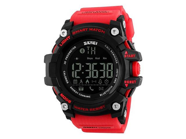 Наручные мужские смарт часы Skmei 1227 Red (12374-hbr)