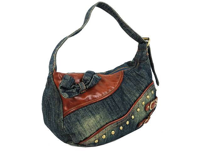 Женская джинсовая сумочка Fashion jeans bag синяя