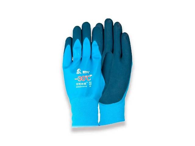 Непромокаемые перчатки для зимней рыбалки HJ -30 °C L серо-бирюзовые