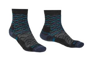Носки Bridgedale Hike LW Endurance Ankle Pattern Grey/Blue L (1053-710096.126.L)