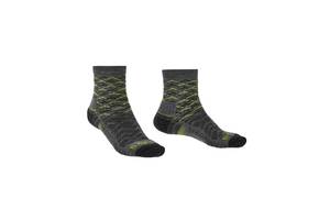 Носки Bridgedale Hike LW Endurance Ankle Pattern Grey/Lime L (1053-710096.118.L)
