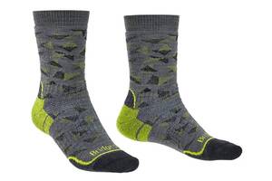 Носки Bridgedale Hike MW Endurance Boot Pattern Grey/Lime S (1053-710092.118.S)