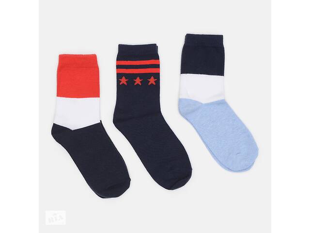 Шкарпетки C&A 3 пари 43-46 синьо-біло-червоний 1309555874