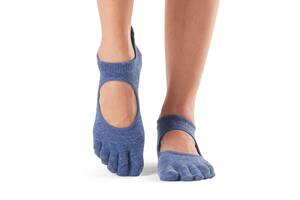 Носки для йоги ToeSox Full Toe Bellarina Grip Navy M 39-42.5