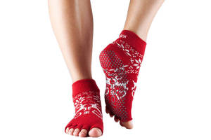 Носки для йоги ToeSox Half Toe Ankle Grip Oh Deer M 39-42.5